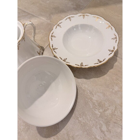 Antique Homer Laughlin Hudson Sugar Bowl And Butter Dish Set - Made In USA - Picture 8 of 12